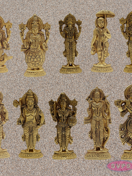 Brass Dasavatharam Set Wall Decor