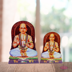 Wooden Wall Hanging  / Table Stand Sri Swami Desikan Photo Cutout