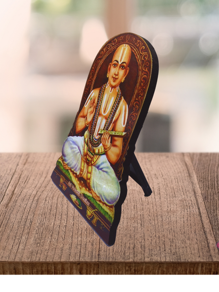 Wooden Wall Hanging  / Table Stand Sri Swami Desikan Photo Cutout