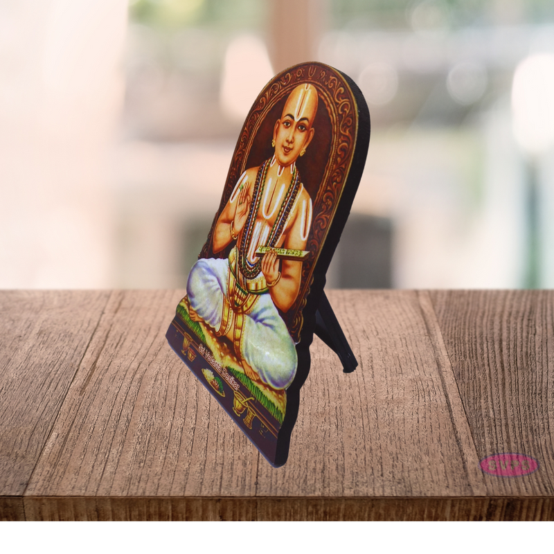 Wooden Wall Hanging  / Table Stand Sri Swami Desikan Photo Cutout