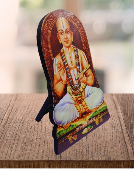 Wooden Wall Hanging  / Table Stand Sri Swami Desikan Photo Cutout