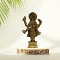 Dhanvantari Brass Idol 4.5 Inch – Sacred Healing Deity Statue for Pooja & Vastu