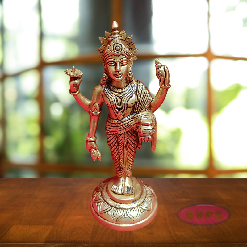 Brass Dhanvantari  Statue - 9 Inches
