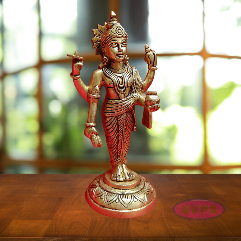 Brass Dhanvantari  Statue - 9 Inches