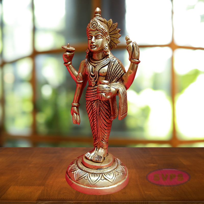 Brass Dhanvantari  Statue - 9 Inches