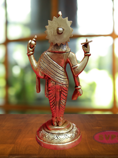 Brass Dhanvantari  Statue - 9 Inches