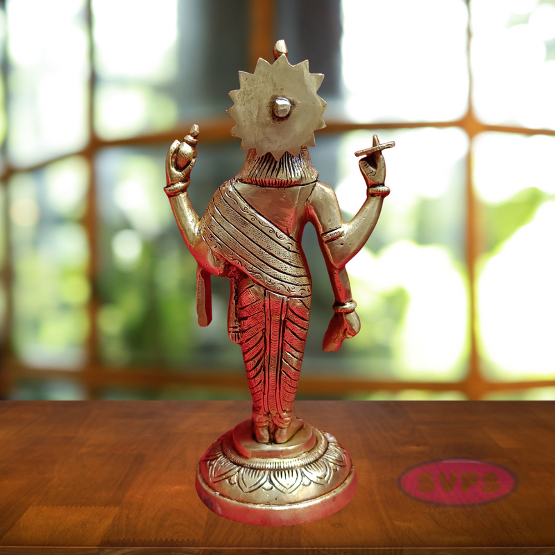 Brass Dhanvantari  Statue - 9 Inches