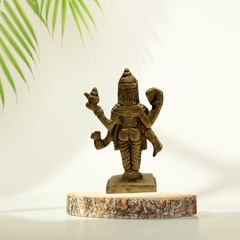 3 Inch Dhanvantari Brass Idol – Divine Ayurvedic God Statue for Health & Healing Pooja