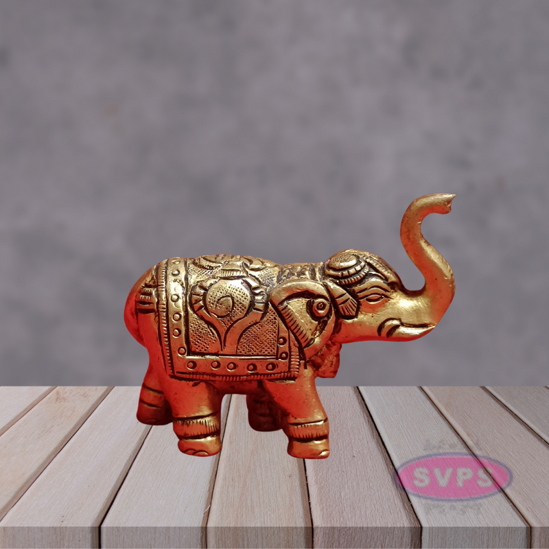 Brass Elephant Shanku Chakra