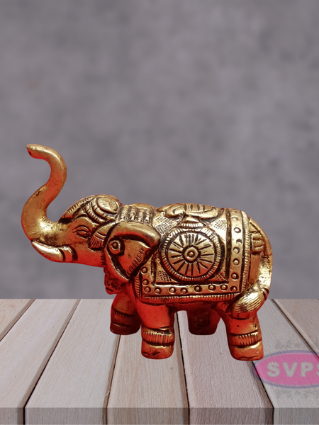 Brass Elephant Shanku Chakra