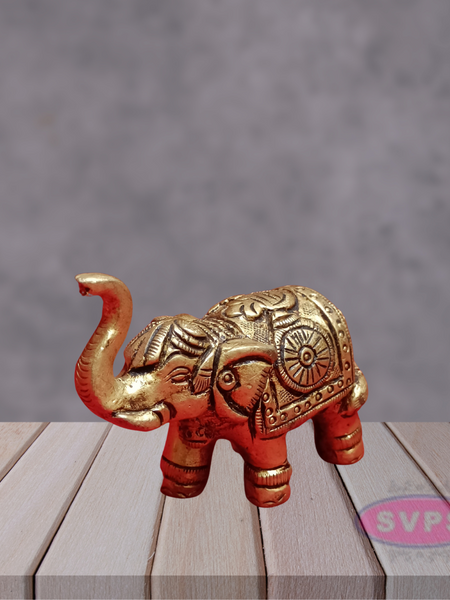 Brass Elephant Shanku Chakra
