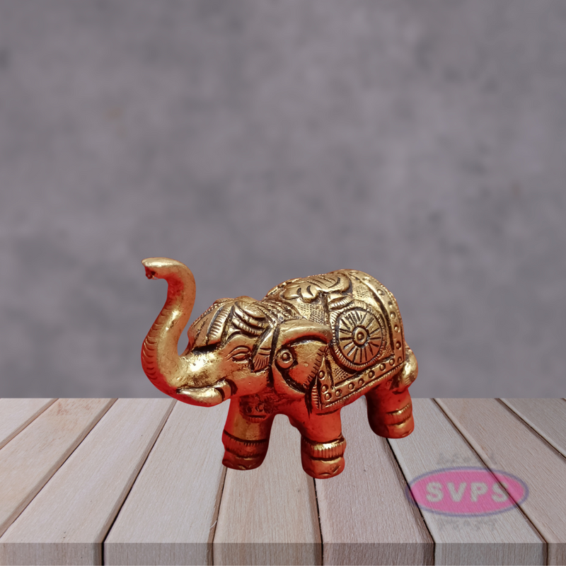 Brass Elephant Shanku Chakra