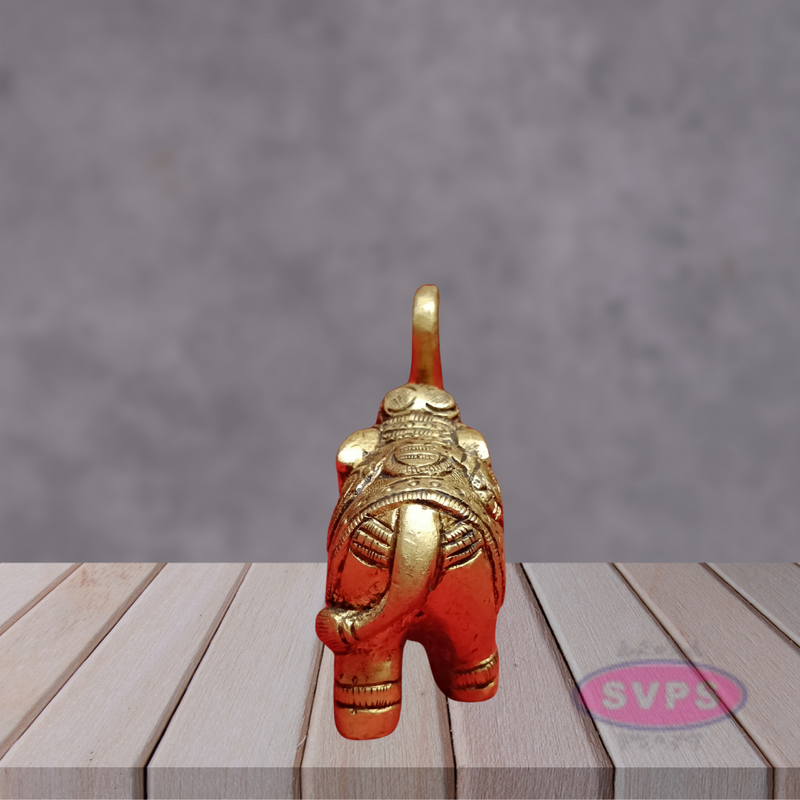 Brass Elephant Shanku Chakra