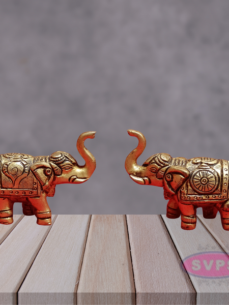 Brass Elephant Shanku Chakra