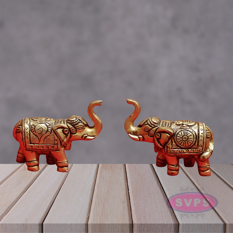 Brass Elephant Shanku Chakra
