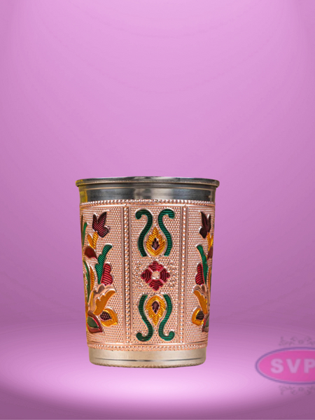 Floral Design Meenakari Glass