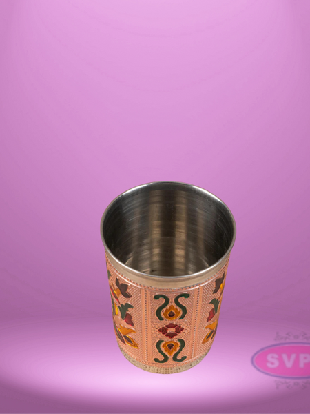 Floral Design Meenakari Glass