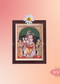 Flute Krishna with Bama and Rukmani Antique Photo Frame