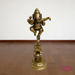 Brass Ganesh Narthanam Idol – Festive & Pooja Special
