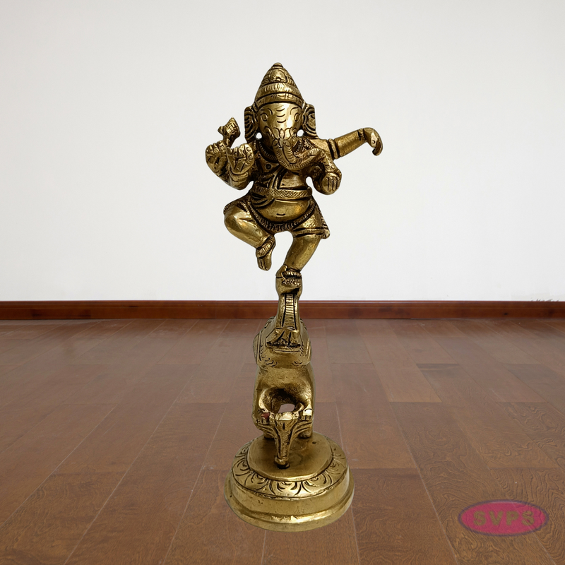 Brass Ganesh Narthanam Idol – Festive & Pooja Special