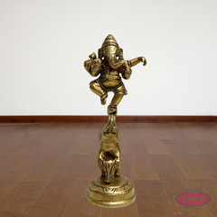 Brass Ganesh Narthanam Idol – Festive & Pooja Special
