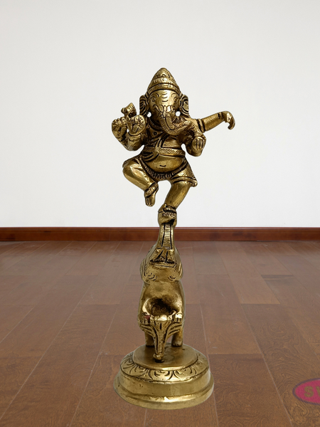 Brass Ganesh Narthanam Idol – Festive & Pooja Special