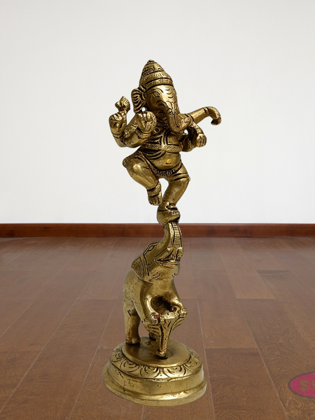 Brass Ganesh Narthanam Idol – Festive & Pooja Special