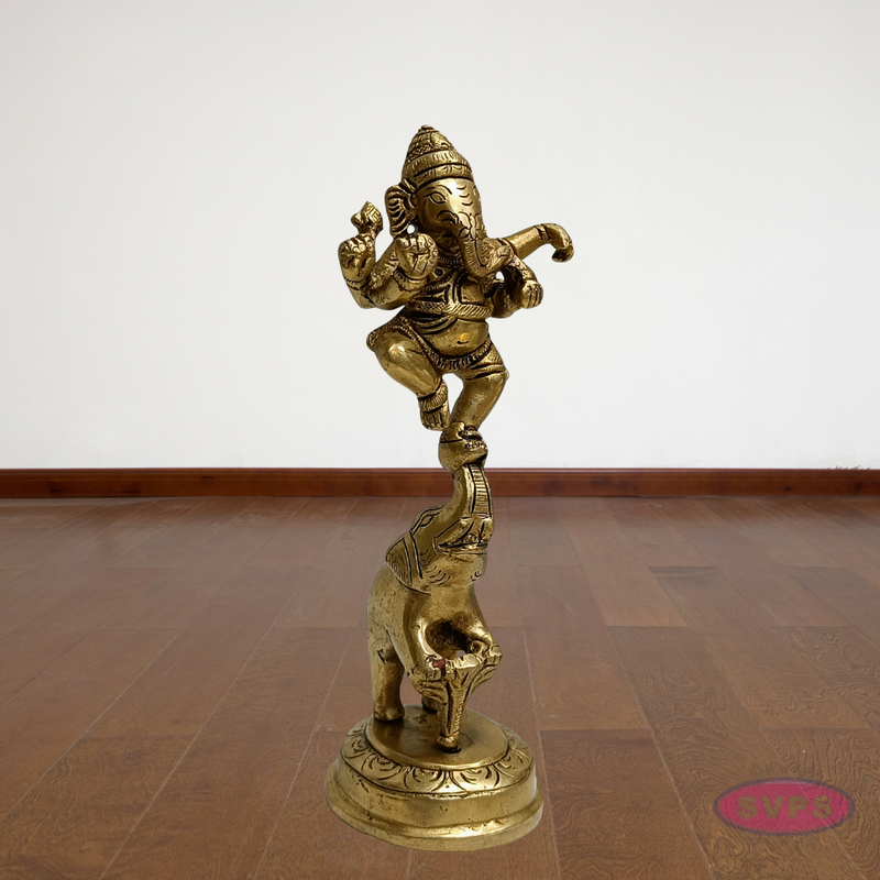 Brass Ganesh Narthanam Idol – Festive & Pooja Special