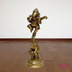 Brass Ganesh Narthanam Idol – Festive & Pooja Special