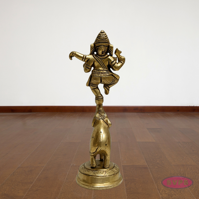 Brass Ganesh Narthanam Idol – Festive & Pooja Special