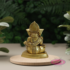 Antique Finish Brass Ganesha Idol for Home Décor & Pooja