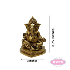 Antique Finish Brass Ganesha Idol for Home Décor & Pooja