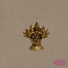 Brass Ganesha Riddhi Siddhi Statue – Handmade Home Temple Decor