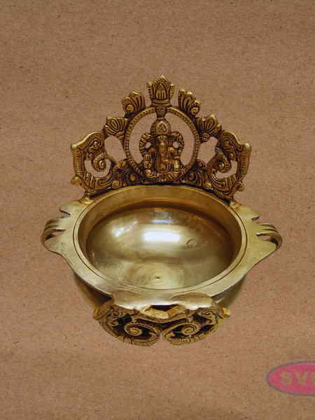 Antique Brass Ganesh Urli for Temple & Home Pooja