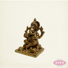 Brass Lord Ganesha Idol – Traditional Hindu Brass Statue