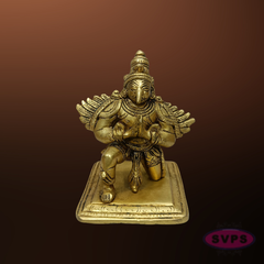 Brass Garuda Idol in Anjali Mudra – Traditional Vishnu Vahana Statue
