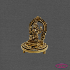 Brass Mahalakshmi Pooja Combo – Lakshmi Idol, Brass Chowki & Kumkum Manjal