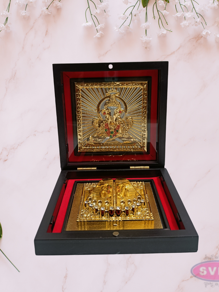 Gold Plated Sri Ganesha Padam Box