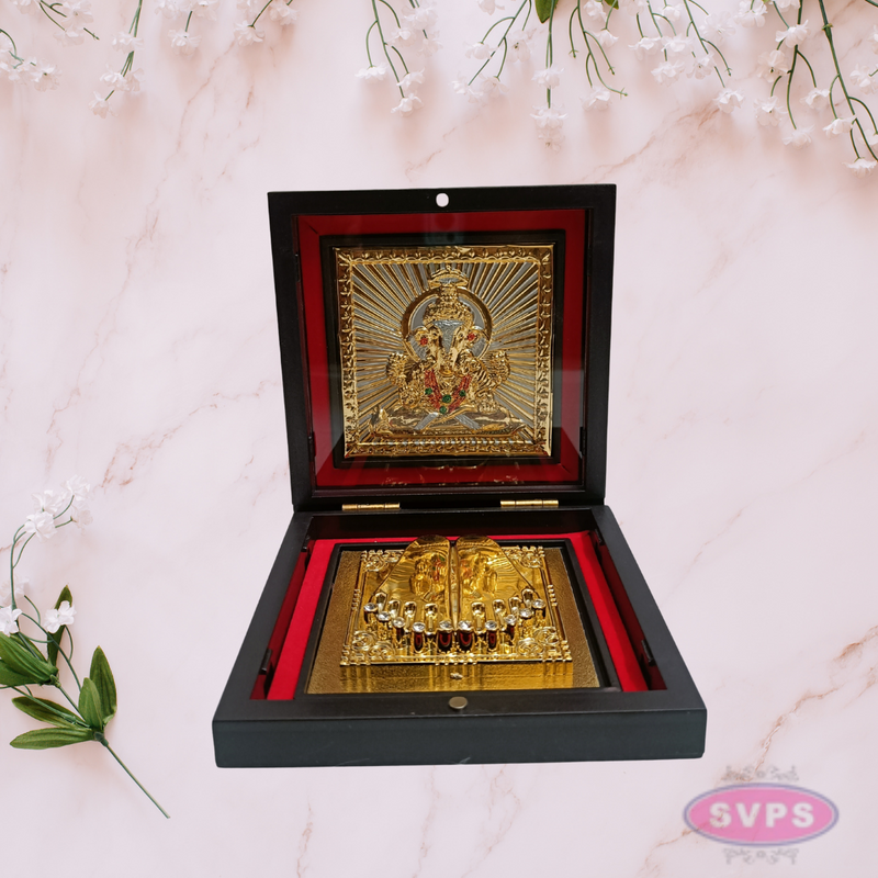 Gold Plated Sri Ganesha Padam Box