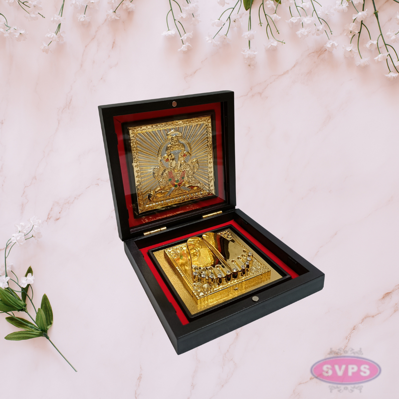 Gold Plated Sri Ganesha Padam Box