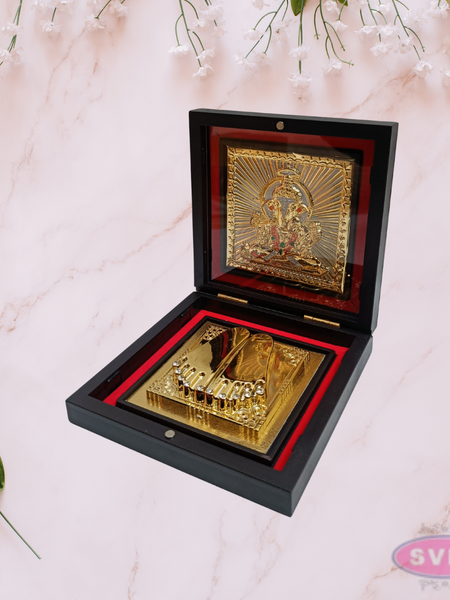 Gold Plated Sri Ganesha Padam Box