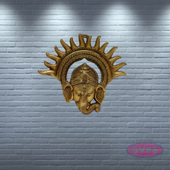 Brass Ganesha Idol With Surya Chakra Wall hanging / Showpiece