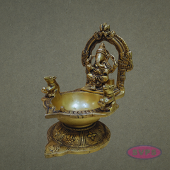 Antique Finish Brass Vinayagar Deepam – Home & Temple Use