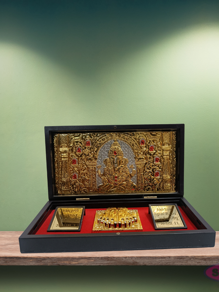 Gold Plated Ganesh Padam Box