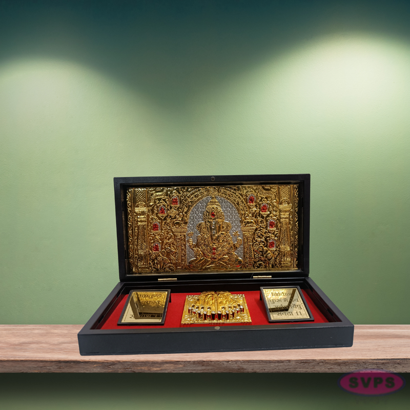 Gold Plated Ganesh Padam Box