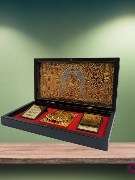 Gold Plated Ganesh Padam Box