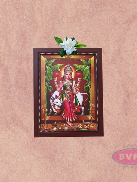 Goddess Gruha Lakshmi with Cow Photo Frame