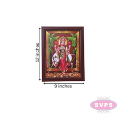 Goddess Gruha Lakshmi with Cow Photo Frame