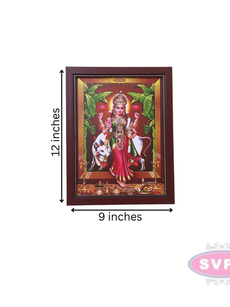 Goddess Gruha Lakshmi with Cow Photo Frame