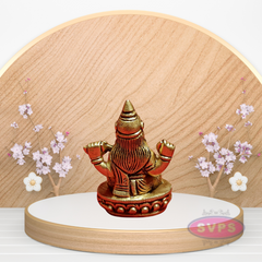 Goddess Saraswati Small Brass Idol For Knowledge, Music, Arts and Wisdom